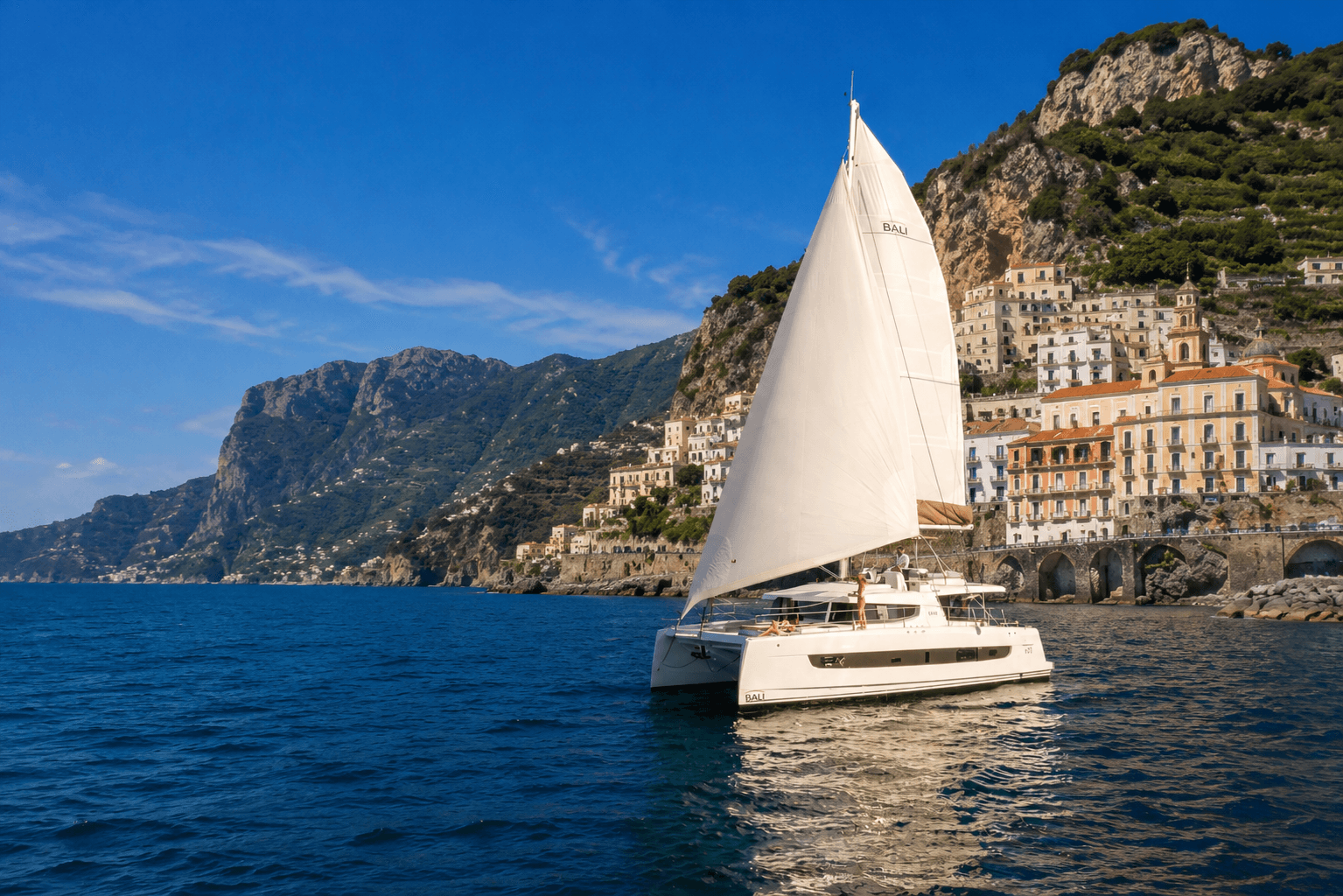 Catamaran rental on the Amalfi Coast